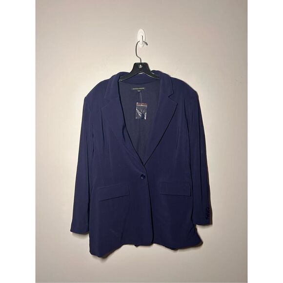 Boston proper navy blue jacket / blazer size 16 C8-10 - Picture 1 of 3